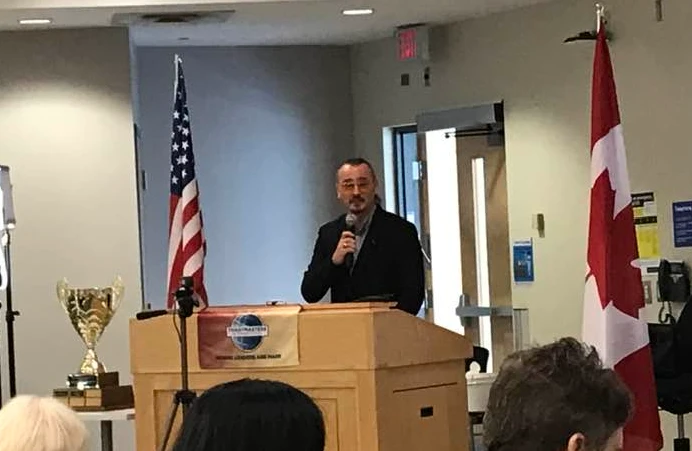 Emanuel Petrescu speaking at an event