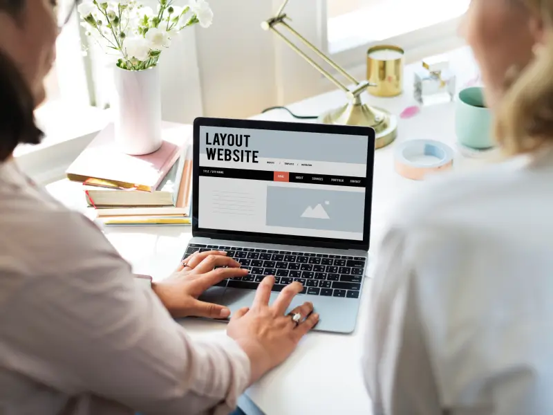 website layout image