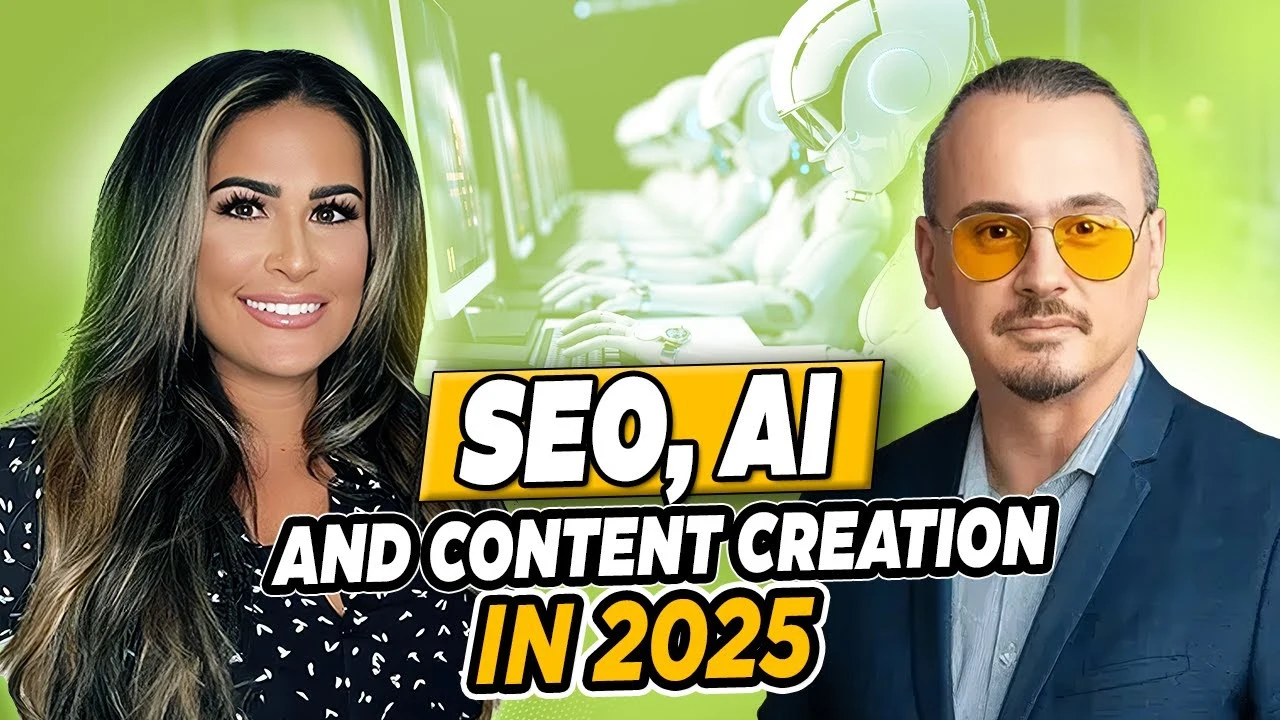 Featured image for the UnMiss podcast with Emanuel P saying SEO, AI and Content Creation in 2025