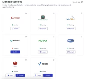 image of Cloudways manage services